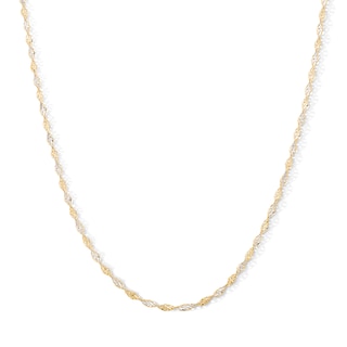 10K Solid Gold Dorica Rope Two-Tone Chain - 18"