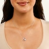Thumbnail Image 2 of Diamond Accent Tilted Heart with Infinity Pendant in Sterling Silver