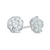 8mm Cubic Zirconia Solitaire Stud Earrings in Sterling Silver