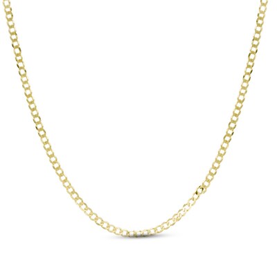 10K Gold 060 Gauge Curb Chain Necklace