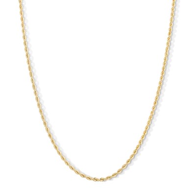 10K Hollow Gold Rope Chain - 26"