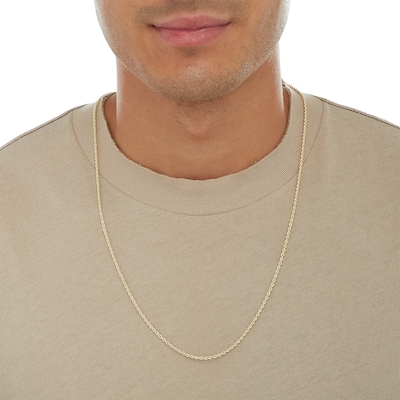 10K Hollow Gold Rope Chain - 26"
