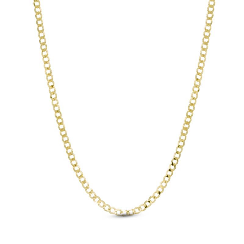 Main Image 1 of 10K Gold 060 Gauge Curb Chain Necklace - 18"