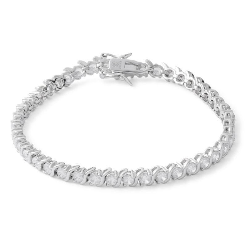 3mm Cubic Zirconia Bracelet in Sterling Silver