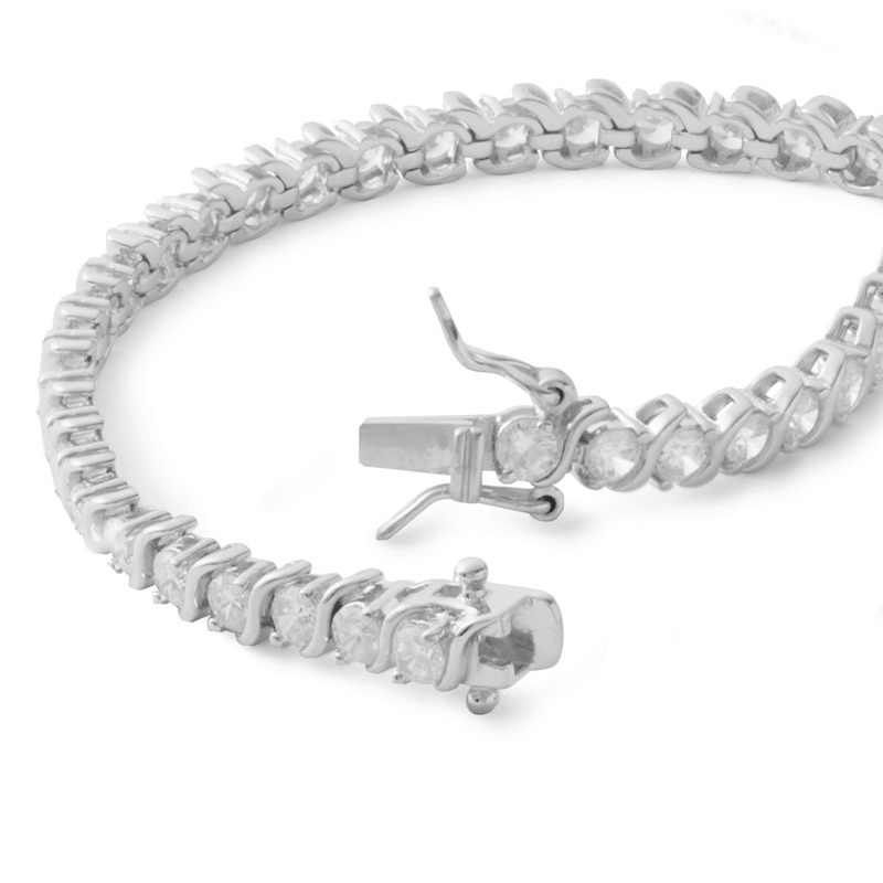 Main Image 2 of 3mm Cubic Zirconia Bracelet in Sterling Silver