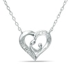 Thumbnail Image 1 of Diamond Accent Motherly Love Heart Pendant in Sterling Silver