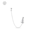 Thumbnail Image 0 of Double Stud Chain Earring with Anchor Charm and Ship Wheel Stud Earring in Sterling Silver