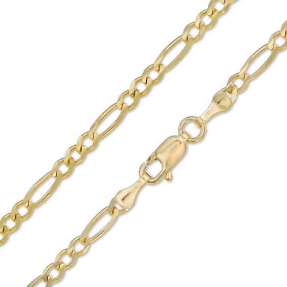 14K Gold Gauge Figaro Chain Necklace
