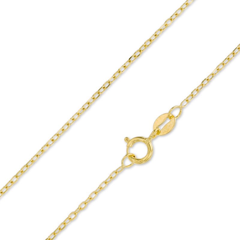 14K Gold 030 Gauge Cable Chain Necklace - 18"