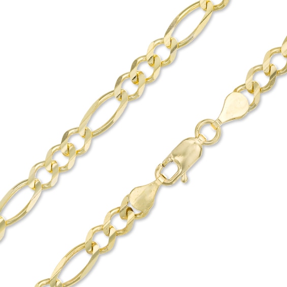 10K Gold Gauge Figaro Chain Necklace