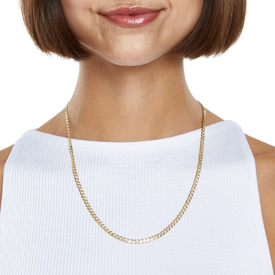 080 Gauge Curb Chain Necklace in 14K Gold - 20"