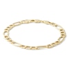 Made in Italy 150 Gauge Figaro Chain Bracelet in 10K Hollow Gold - 8"