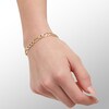 Thumbnail Image 2 of 10K Hollow Gold Figaro Chain Bracelet - 8"
