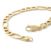 Thumbnail Image 4 of 10K Hollow Gold Figaro Chain Bracelet - 8"
