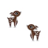 Thumbnail Image 0 of Child's Brown Enamel Fawn Stud Earrings in Sterling Silver