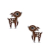 Thumbnail Image 1 of Child's Brown Enamel Fawn Stud Earrings in Sterling Silver