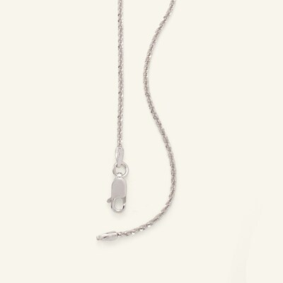 Sterling Silver Sparkle Chain Made in Italy - 18"