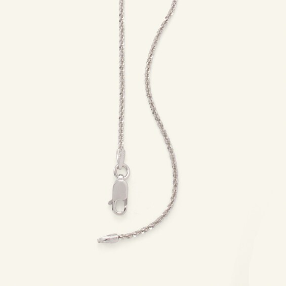 Sterling Silver Sparkle Chain Made in Italy - 18"