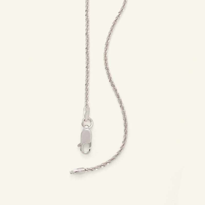 Main Image 2 of Sterling Silver Sparkle Chain Made in Italy - 18"