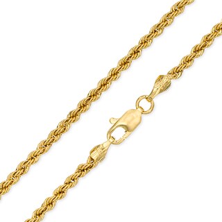 Bronze with 14K Gold Plate 3mm Rope Chain Necklace