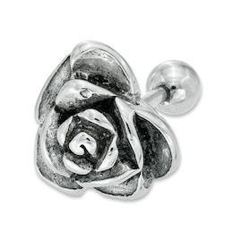 018 Gauge Rose Cartilage Barbell in Stainless Steel - 5/16"