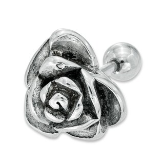 018 Gauge Rose Cartilage Barbell in Stainless Steel - 5/16"