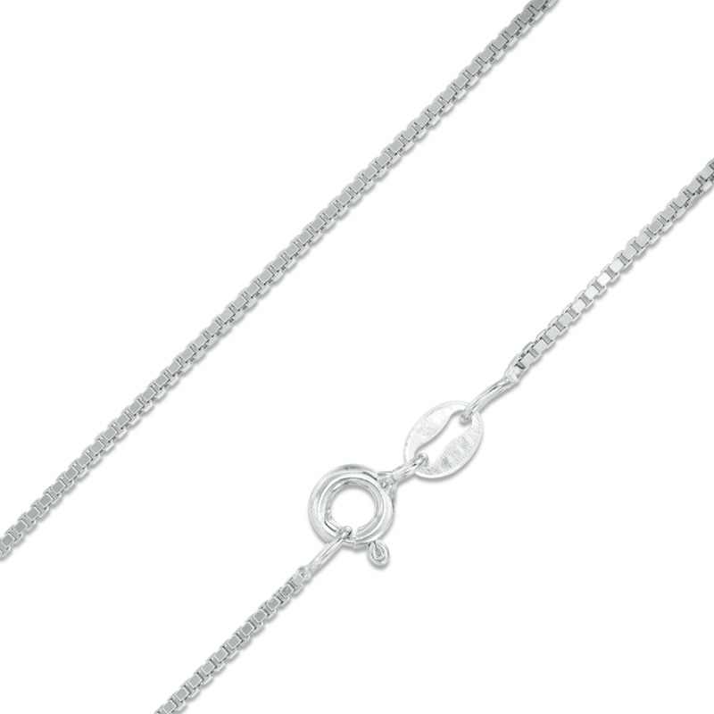 Made in Italy 019 Gauge Box Chain Necklace in Sterling Silver - 18"