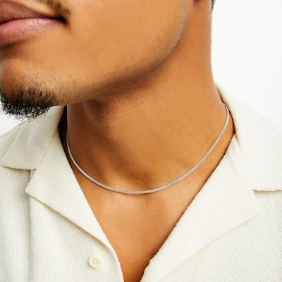 Sterling Silver Foxtail Chain Made in Italy - 18"