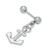 Thumbnail Image 1 of 018 Gauge Anchor Charm Dangle Cartilage Barbell in Stainless Steel with Crystal Accent