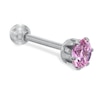 Thumbnail Image 1 of Stainless Steel CZ Pink Stud - 18G 5/16"