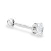 Thumbnail Image 1 of 018 Gauge Cubic Zirconia Cartilage Barbell in Solid Stainless Steel - 5/16"