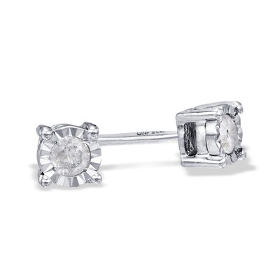 1/5 CT. T.W. Diamond Solitaire Stud Earrings in Sterling Silver