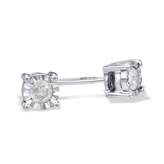 1/5 CT. T.W. Diamond Solitaire Stud Earrings in Sterling Silver