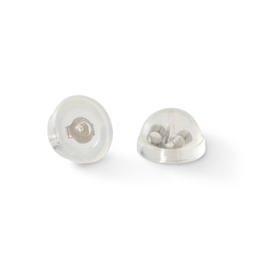 Cubic Zirconia Solitaire Stud Earrings Set in 14K Gold