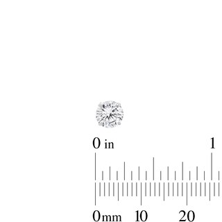 Cubic Zirconia Solitaire Stud Earrings Set in 14K Gold