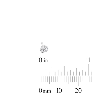 Cubic Zirconia Solitaire Stud Earrings Set in 14K Gold
