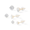 Thumbnail Image 0 of Cubic Zirconia Solitaire Stud Earrings Set in 10K Gold