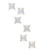 Thumbnail Image 1 of Princess-Cut Cubic Zirconia Solitaire Stud Earrings Set in 10K Gold