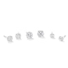 Thumbnail Image 0 of Cubic Zirconia Solitaire Stud Earrings Set in 10K White Gold