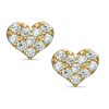 Thumbnail Image 1 of Child's Cubic Zirconia Heart Stud Earrings in 14K Gold