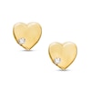 Thumbnail Image 0 of Child's Cubic Zirconia Heart Stud Earrings in 14K Gold