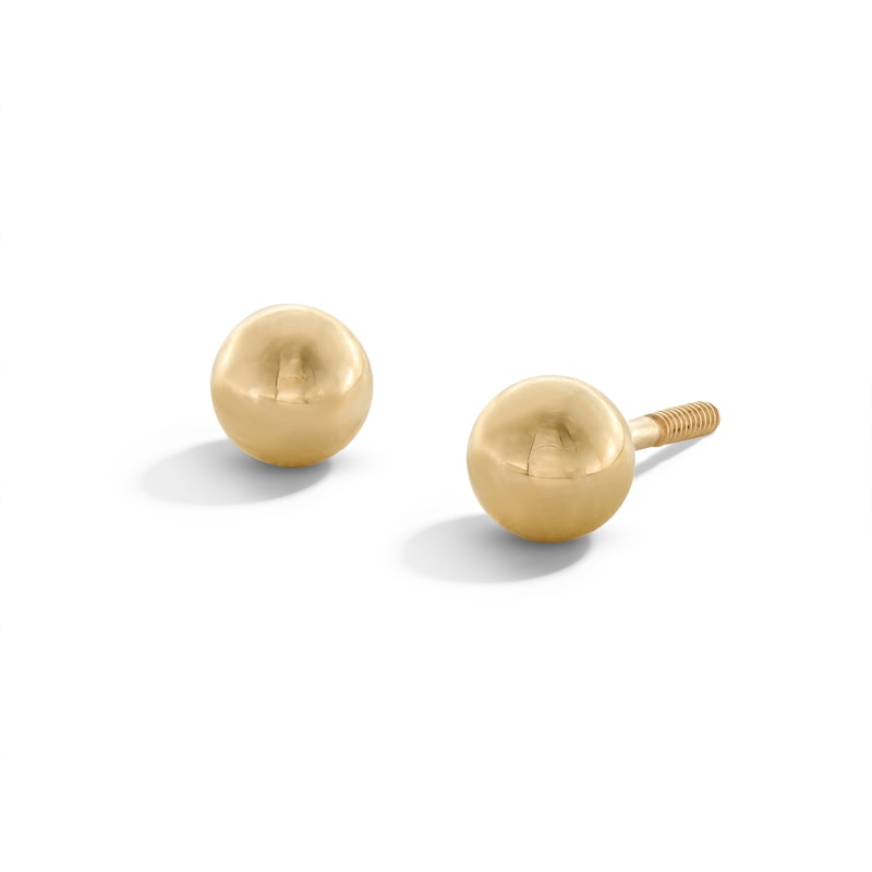 Child's 4mm Ball Stud Earrings in 14K Gold