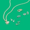 Child's Cubic Zirconia Huggie Hoop Earrings in 14K White Gold