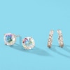 Thumbnail Image 3 of Child's Cubic Zirconia Huggie Hoop Earrings in 14K White Gold