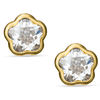Thumbnail Image 1 of Child's Cubic Zirconia Flower Stud Earrings in 14K Gold