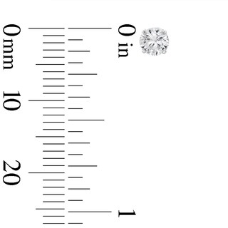 Child's 4mm Cubic Zirconia Stud Earrings in 14K White Gold