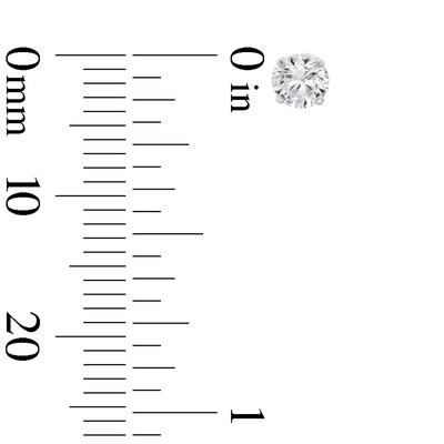 Child's 4mm Cubic Zirconia Stud Earrings in 14K White Gold