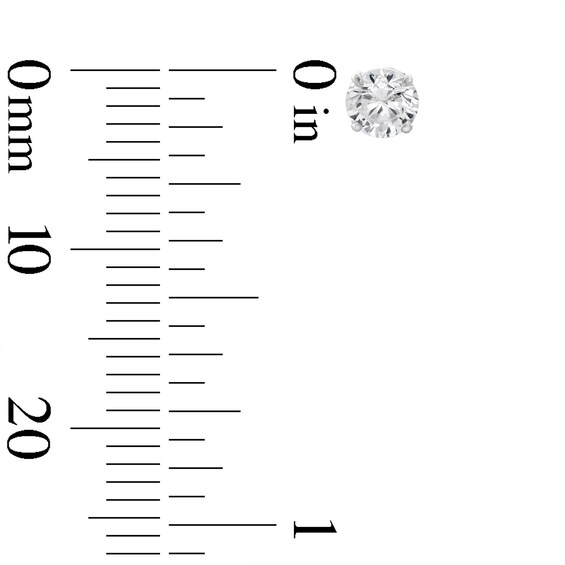 Child's 4mm Cubic Zirconia Stud Earrings in 14K White Gold