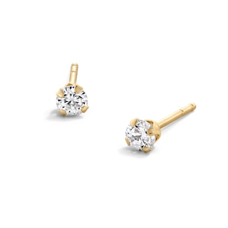 Child's 3mm Cubic Zirconia Stud Earrings in 14K Gold