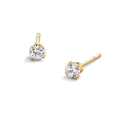 Child's 3mm Cubic Zirconia Stud Earrings in 14K Gold